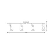 OSRAM downlight, sølv, metall 4 lyskilder GU10-LED 2700 K