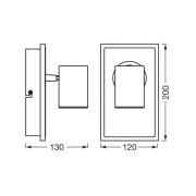 OSRAM LED-veggspot MARS CLICK-SELECT, 1 spot, svart