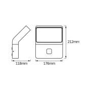 OSRAM LED-sensor-utendørs vegglampe ENDURA STYLE WIDE mørkegrå