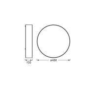 OSRAM taklampe ORBIS PARIS, svart, Ø 48 cm tekstil E27