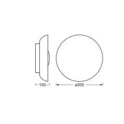 OSRAM taklampe ORBIS MILAN, nikkel, Ø 31 cm metall/glass
