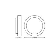 OSRAM taklampe ORBIS MADRID, tre, Ø 29 cm, metall/glass