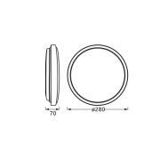 OSRAM LED-taklampe ORBIS LONDON, svart, Ø 28 cm, metall