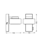 OSRAM LED-vegglampe ORBIS FLAME, svart, metall, IP44 CCT
