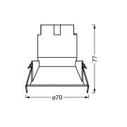 OSRAM LED innfelt spot TWIST, hvit/svart, 830, Ø 7 cm metall