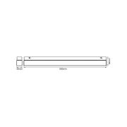 OSRAM LED-vegglampe SQUARE, hvit, lengde 60 cm, CCT, IP44