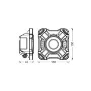 OSRAM LED-batteridrevet arbeidslampe VALUE BATTERY, svart IP54 10 W