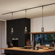 Paulmann URail lampeskjerm Raja 2Easy, røykfarget glass Ø 10 cm