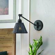 Vegglampe Arti, svart/svart, rotting, stål