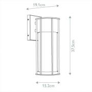 Utendørs pendellampe Camillo, svart, aluminium, glass, E27