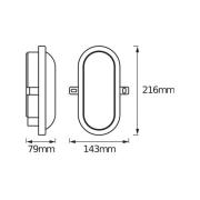 OSRAM utendørs LED-vegglampe BULKHEAD, hvit 11 W plast IP54