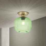 Taklampe Carneval, grønn, Ø 20 cm, glass, E27