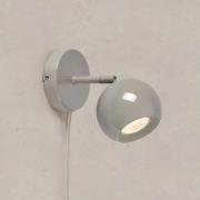 Vegglampe Pop, greige, bredde 10 cm, metall