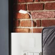 LED-bordlampe med batteri Cielo, hvit, høyde 56 cm, plast