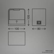 LED-vegglampe med batteri Barro, beige, bredde 8 cm, metall, sensor