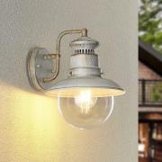 Lindby utendørs vegglampe Gwendolyn, hvit antikk, metall, 26 cm