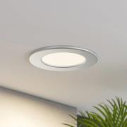 Prios LED-innbyggingslampe Cadance, sølv, 12 cm, sett med 2 stk, CCT