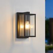 EGLO Budrone utendørs vegglampe, svart/klar