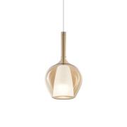 Ideal Lux Pendellampe Kalique 1, ravfarget, Ø 18 cm