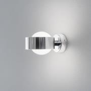 Vegglampe Mado, stål kromfarget, glass opal, 1 lyskilde