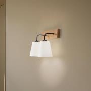 Envostar Risco vegglampe 2-lys stoffskjerm hvit