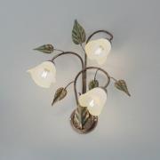 Vegglampe Miranda med 3 lyskilder, bronse