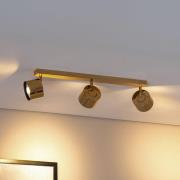 Downlight Chloe justerbar, 3 lyskilder, stål messingfarget