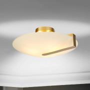 Sundial taklampe, gull/opalhvit, stål, glass, E27