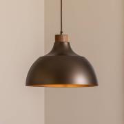 Envostar Kaitt hengelampe, brun, Ø 34 cm, treelement