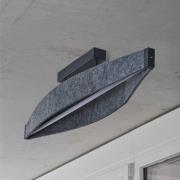 OSRAM LED-taklampe Decor Flat Felt, grå, filt, 3000 K