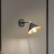 Vegglampe Berceste 185-A svart/gull