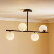 Taklampe Kiba, svart/gull, 4 lyskilder