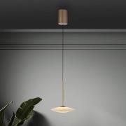 Paul Neuhaus LED-hengelampe Elipsa, 1 lyskilde, hvit/bronse