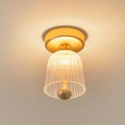 Nuura LED-taklampe Asteea, Ø 12 cm, messingfarget/klar