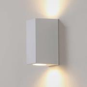 Prios Irfan utendørs vegglampe kantet hvit 15,5 cm