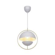 Pendellampe Tavia, hvit, Ø 33 cm, metall