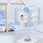 Bordlampe Baby Jungle, blå, G4, bredde 14 cm