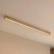 Lucande LED-taklampe Emara, lyst tre, eik, dimbar