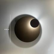 Knikerboker LED-vegglampe Pois, brun, Ø 25 cm, dimbar