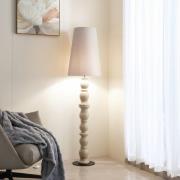 Lucande gulvlampe Lyndorin, beige, keramikk, 150 cm