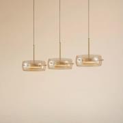 Lucande LED-hengelampe Martis, ravfarget, 3 lyskilder, dimbar