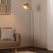 Gulvlampe Varzan, gull, metall, høyde 162 cm, E27