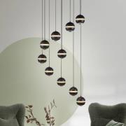 Schöner Wohnen LED-hengelampe Lini svart 10 lyskilder rund 3000K