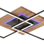 LED-taklampe Panama M Plus, eik/svart, lengde 61 cm