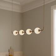 UMAGE LED-hengelampe Audrey LINEAR, messing, 118 cm 4 lyskilder