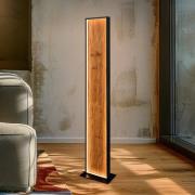LED-gulvlampe Kalea, høyde 120 cm, trefarget, tre