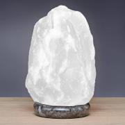 Saltlampe Rock white line 2 - 3 kg, marmorsokkel, hvit