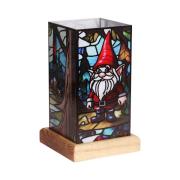 LED-bordlampe Art Light Zwerg, tresokkel, akryl, fargerik