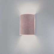 Celine vegglampe, Soro, rosa, stoff, E27
