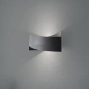 Vegglampe Tadhg, svart, metall, 35 cm bred, G9